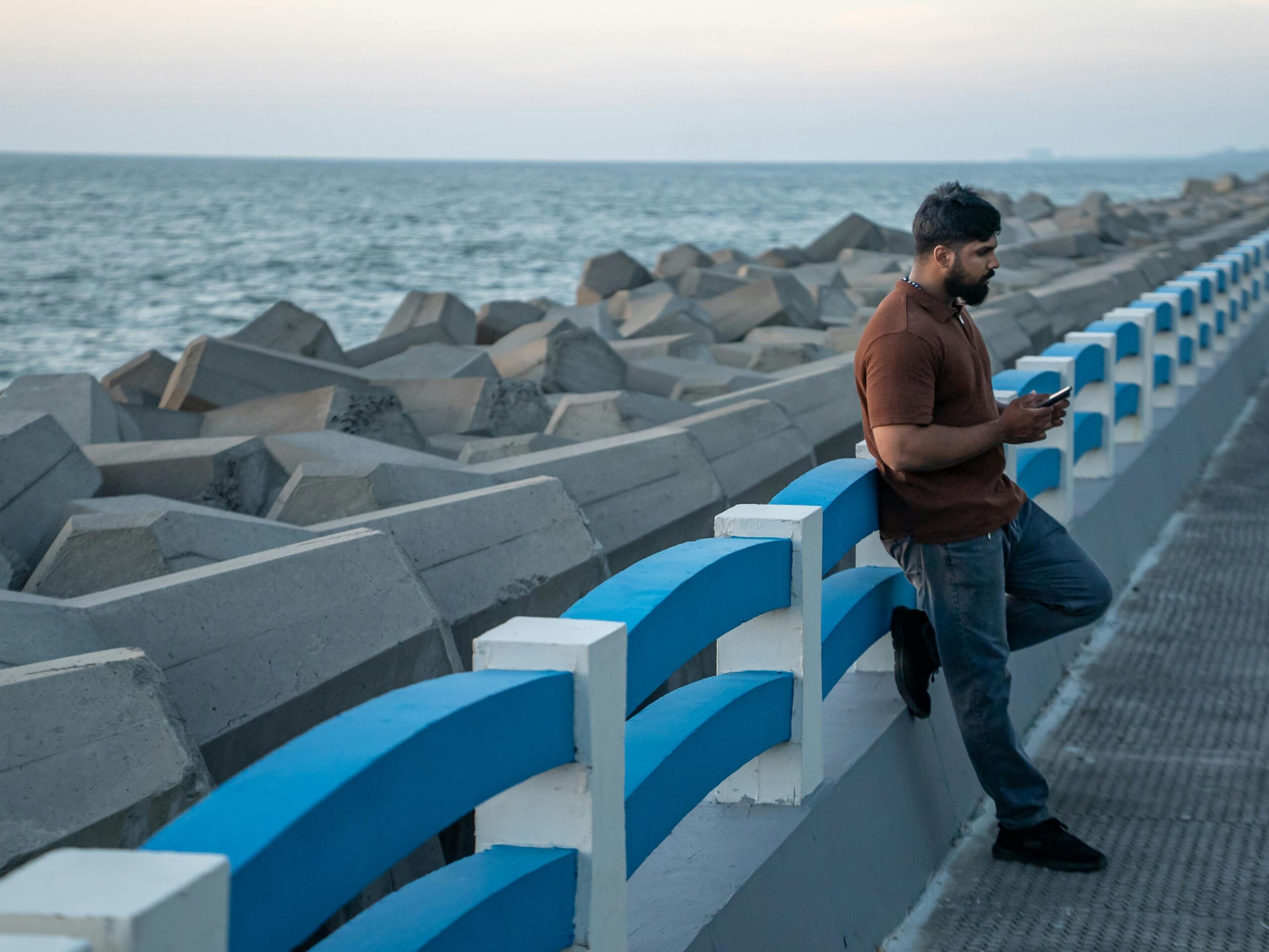 Free stock photo of beach sunset, calm horizon, chellanam